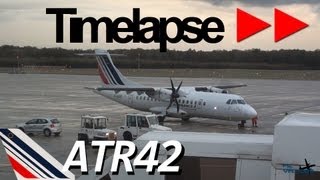 Timelapse HD  Air France Regional ATR 42500 Dispatch [upl. by Ennaeilsel]