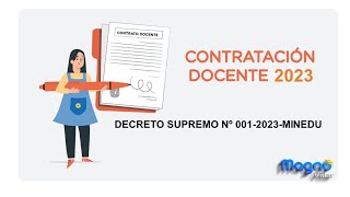 CONTRATACIÓN DOCENTE 2023 DS N° 0012023MINEDU [upl. by Aubigny716]