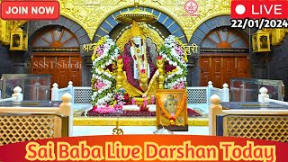 🔴 Sai Baba Live Darshan Today  22  January 2024  Monday  Saibaba  Shirdilive ©️ SSST [upl. by Codi]