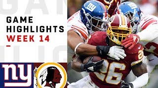 Giants vs Redskins Week 14 Highlights  NFL 2018 [upl. by Ernestus]