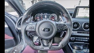 Kia Stinger E Emblem Badge install STEERING WHEEL [upl. by Harragan223]