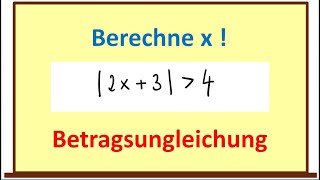 Betragsungleichung lösen  Betragsstriche einfach erklärt  Lösungsmenge am Zahlenstrahl [upl. by Azral]