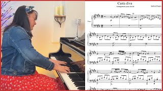 Casta Diva Bellini CHOPIN original piano transcription with score [upl. by Dazraf]