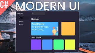 WPF C Professional Modern Flat UI Tutorial [upl. by Nitsed698]