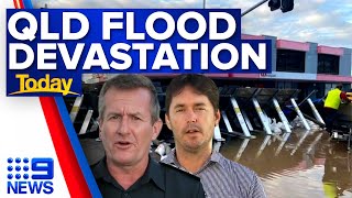 Clean up underway after floodwaters ravage Queensland city of Maryborough  9 News Australia [upl. by Yauq]