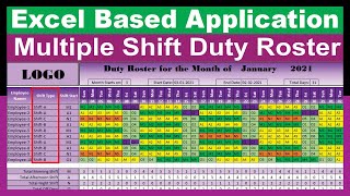 258How to Create Automated Multiple Shift Duty Roster in Excel 2022 [upl. by Caldwell845]