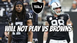 Raiders Davante and Maxx OUT VS Browns TGI RAIDERS FRIDAY LIVE [upl. by Karrah]