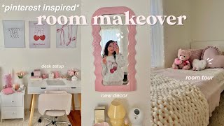 ULTIMATE AESTHETIC ROOM MAKEOVER ⭐️🩰 pinterest inspired transformation ✨ [upl. by Stern625]