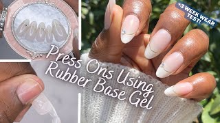 How to Apply Press Ons using Rubber Base Gel  JoFay Fashion Press On Nails from Amazon  Press Ons [upl. by Thorn41]