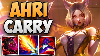 CHALLENGER AHRI INCREDIBLE SOLO CARRY GAMEPLAY  CHALLENGER AHRI MID GAMEPLAY  Patch 144 S14 [upl. by Ehcor663]