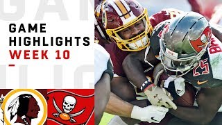 Redskins vs Buccaneers Week 10 Highlights  NFL 2018 [upl. by Fergus]