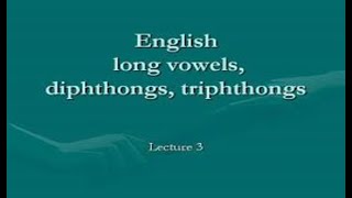 full explanation of diphthongs and triphthongs with example production of speech sounds [upl. by Aztin]