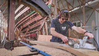 Building Boat Frames using Traditional TreeNails  Rebuilding Tally Ho EP28 [upl. by Cirilo940]