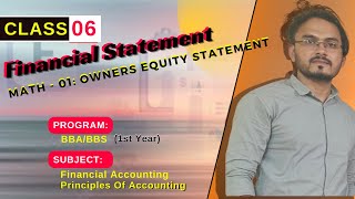 Financial Statements Class 6  Owners Equity Statement [upl. by Laemsi840]