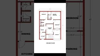 33x43 sq ft house plan  1400 sq ft home design [upl. by Aneema]