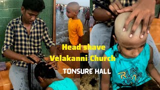 Velankanni Church Tonsure Vlog Rate for Head shave and Ear boring Tonsure hall velankanni beach [upl. by Middleton]