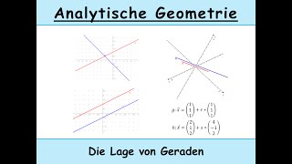 Lage von Geraden identisch echt parallel schneidend windschief Analytische Geometrie [upl. by Nisior]