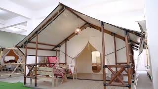 Luxury Safari Tent with Bathroom for Glamping [upl. by Baynebridge970]