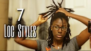 7 Loc Styles for Medium Length Locs  No Retwist  Onyx Goddess [upl. by Menzies772]