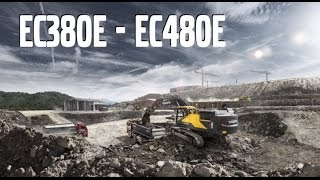 Grävmaskiner Volvo EC380E och EC480E  lanseringsfilm [upl. by Nauqyaj]