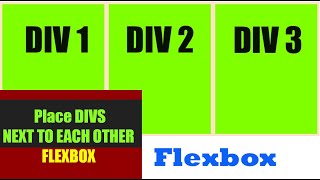 How to Align Three Divs Next to Each Other With FlexBox [upl. by Burra225]