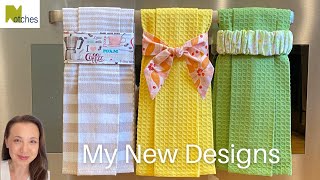 Hanging Tea Towels  My 3 NEW Easier Designs [upl. by Utley626]