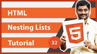 HTML Nesting Lists  Sub lists  HTML Tutorial 32 🚀 [upl. by Seth354]