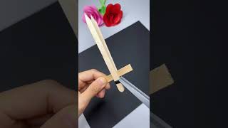 Use the used popsicle sticks to make tweezers super practical handmade DIY parentchild handmad [upl. by Sello]