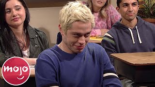 Top 10 Times Pete Davidson Broke on SNL [upl. by Frech842]