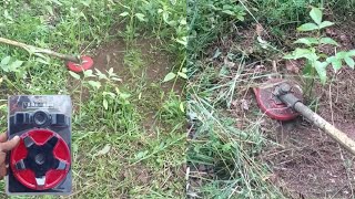 Brush cutter weeder vs tall grass [upl. by Nhguav]