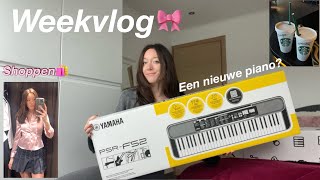 Weekvlog 4 shoppen piano kopen wenkbrauwen laten doen… [upl. by Novat866]