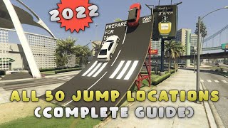 Grand Theft Auto 5 GTAV  All 50 Stunt Jumps Locations Guide and Map  Show Off Achievement [upl. by Sirk]