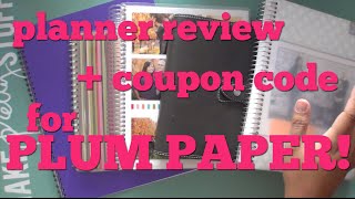 planner review  coupon code for PLUM PAPER [upl. by Ime554]