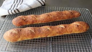 French Baguette  How to Make Baguettes at Home  NoKnead French Bread Recipe [upl. by Wight]