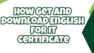 How To Download Cisco English For IT certificate  3MTT English 1 amp 2 Download certificate [upl. by Etnoid]