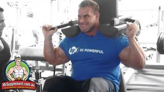 Jay Cutlers Hammer Strength V Squat  Exercise 4 [upl. by Anabal]