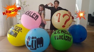 GIANT BALLOON SLIME CHALLENGE met TOBIAS  Bibi [upl. by Emor]