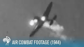 Incredible Air Combat Footage of US and German Planes 1944  War Archives [upl. by Ahseinek255]