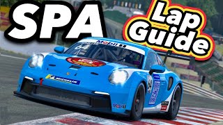 GUIDE  Porsche 911 GT3 CUP 992 LAP  Spa Francorchamps iRacing VR [upl. by Ellevart]