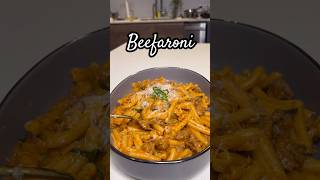 Homemade beefaroni fyp pasta homemade copycat recipe [upl. by Feerahs]