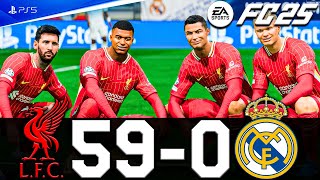 FC 25  MESSI RONALDO MBAPPE NEYMAR ALL STARS PLAYS  LIVERPOOL 590 REAL MADRID  PS5 4K60 [upl. by Huebner]