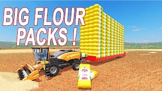 Farming Simulator 17 BIG FLOUR PACKS 😱😂😀 [upl. by Beth450]