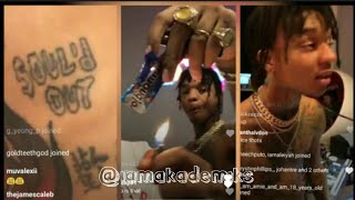 Swae Lee friends get onto him about selling his soul tattoo sould out [upl. by Elamef]