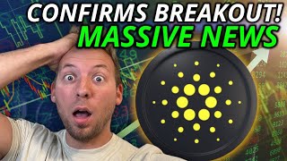 CARDANO ADA  CONFIRMS ITS BREAKOUT MASSIVE CRYPTO MARKET NEWS [upl. by Ocirrej]