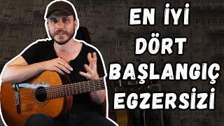 Gitar Dersi 02 ► En İyi Dört Başlangıç Egzersizi Gitar Egzersizleri BizimleÇalış [upl. by Marlane]