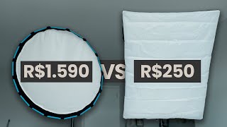 Qual iluminação comprar SENDO INICIANTE Softbox barata vs profissional [upl. by Ritter]