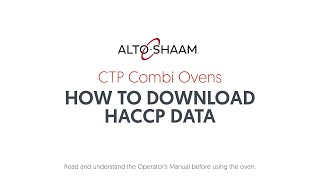 Combi CTP How to Download HACCP Data [upl. by Ilarrold917]