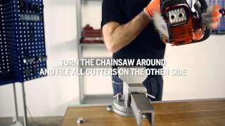 How to Sharpen a Chainsaw Chain 3 Methods [upl. by Leirda]