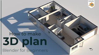 How to Make 3d Floor Plan in Blender [upl. by Hauck]