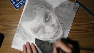 Heath Ledger As The Joker  Time Lapse Drawing HD [upl. by Inaej]